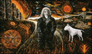 Painting, 1977, by Australian Artist Peter Booth.  Image from The Age: http://www.theage.com.au/articles/2003/11/26/1069825834630.html